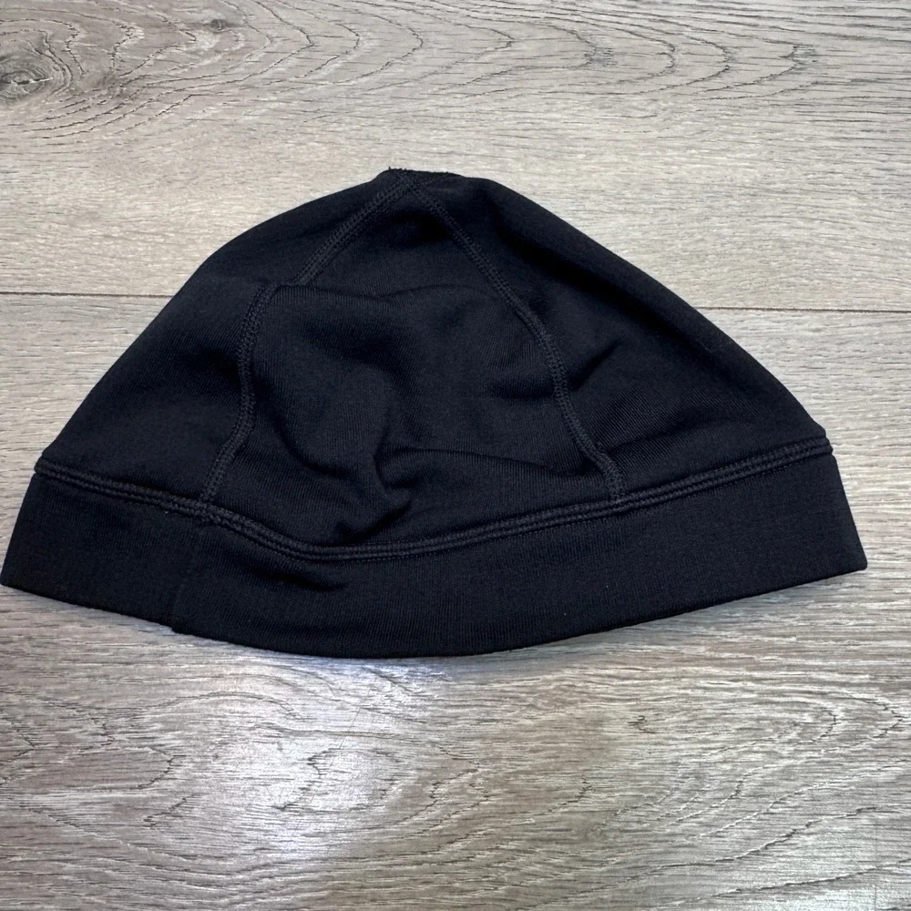 Patagonia Polartec Fleece Beanie Black Winter Hat Mens Skullcap USA Made